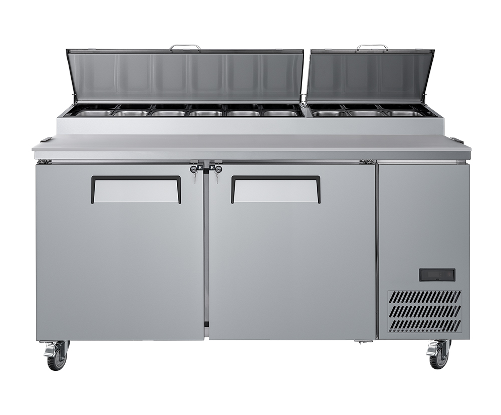 commercial refrigerated pizza prep table